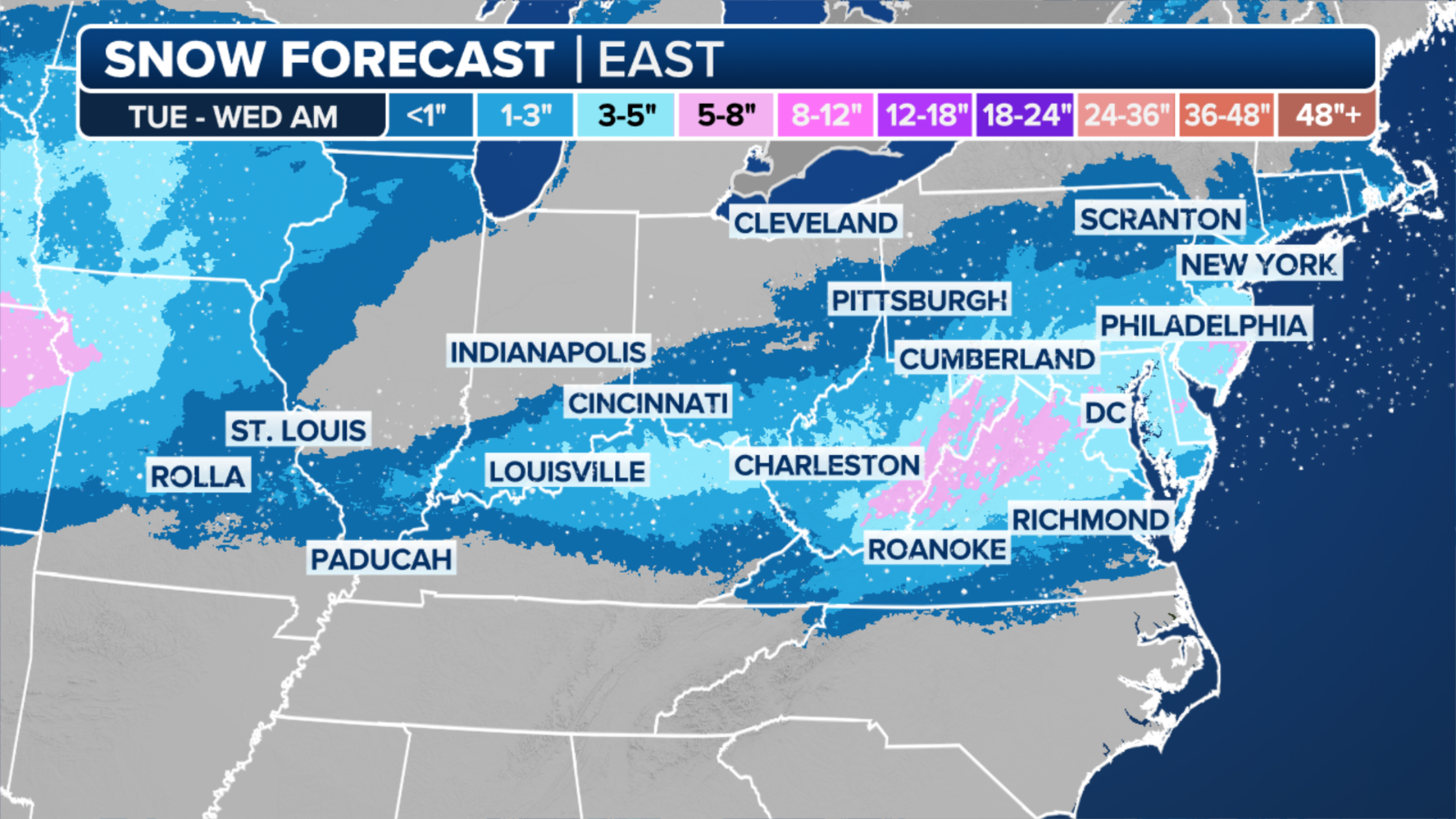 Winter Weather May Impact Travel on the U.S. East Coast and Midwest , February 11th-13th