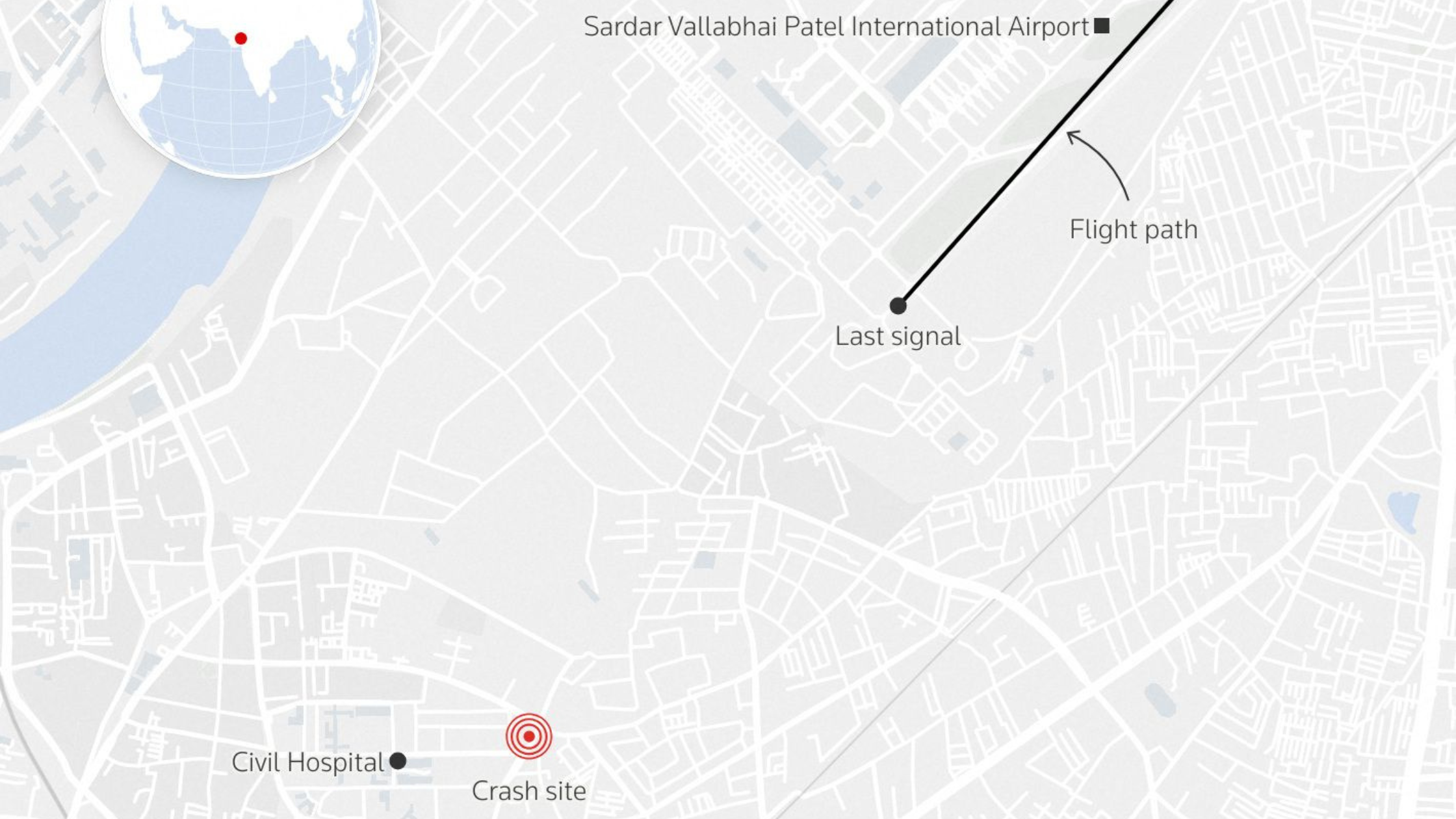 Air India Flight Crashes at India's Ahmedabad Airport