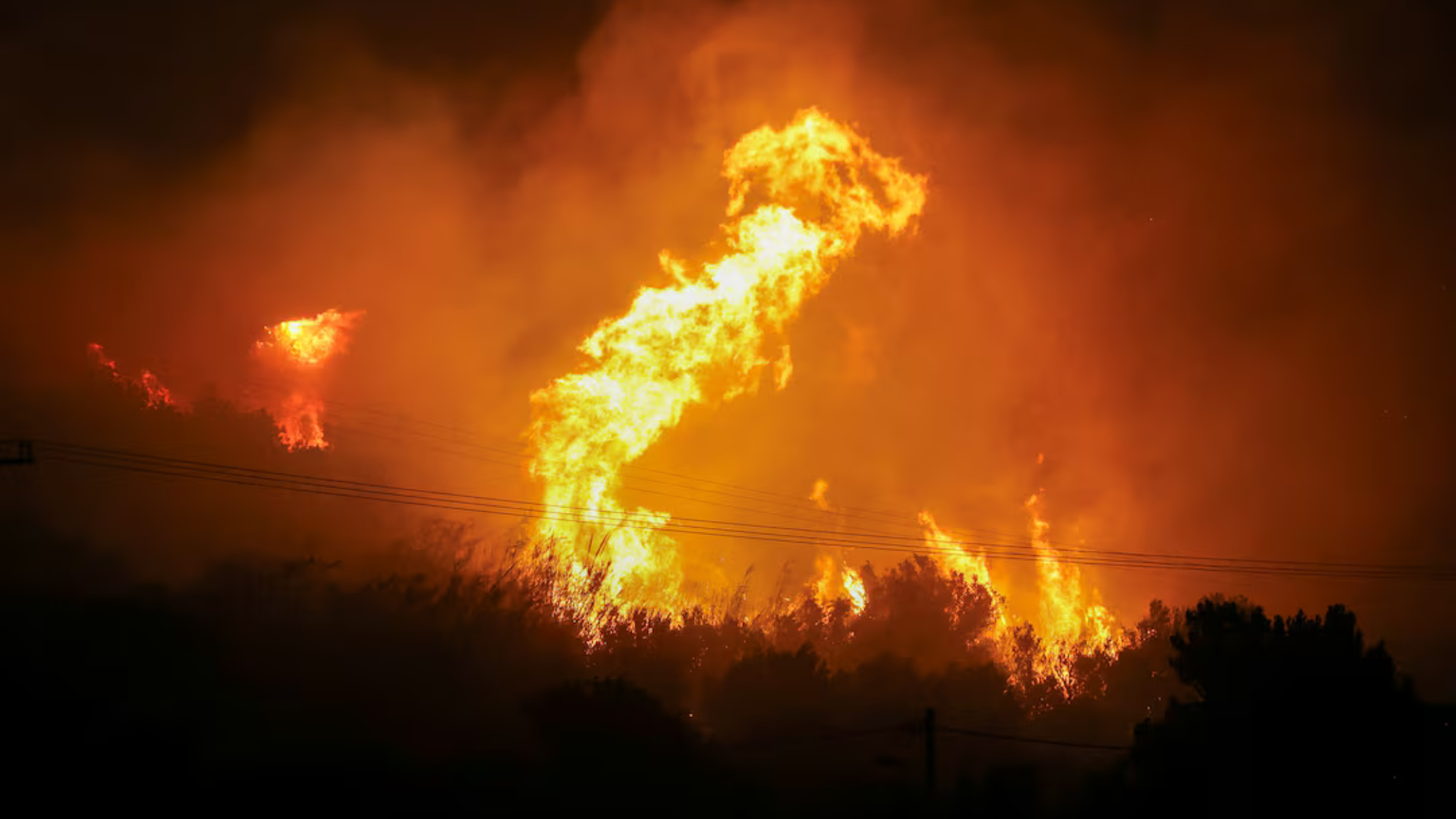 Wildfires on the Greek Island of Crete