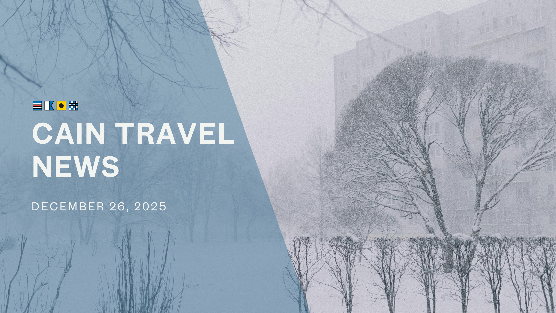 Winter Weather May Impact Travel on the US East Coast, December 26th-27th