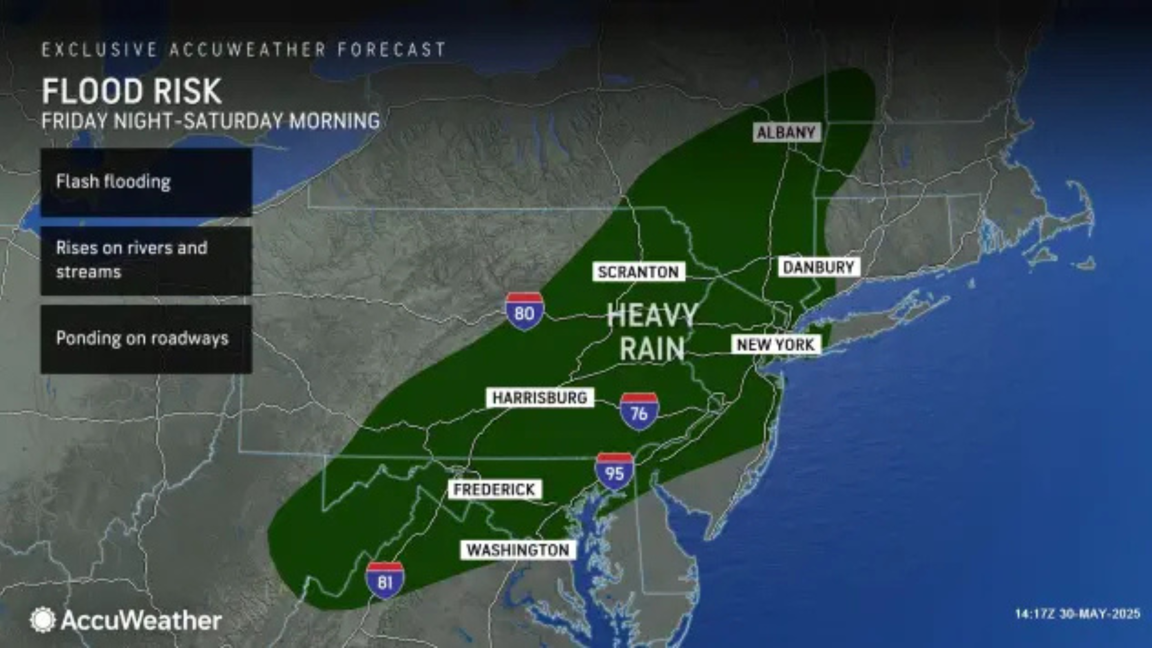 Severe Weather may Impact Northeast U.S. Travel, May 30th-31st