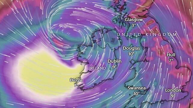 Weather Caused by Winter Storm Eowyn may Impact UK Travel, January 23rd-25th